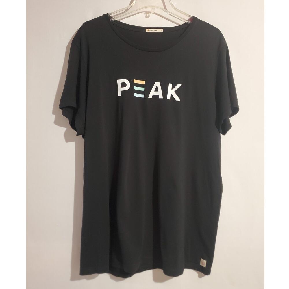 Marine Layer Mens Graphic Peak Short Sleeve T-Shirt Size L Supima Cotton Modal